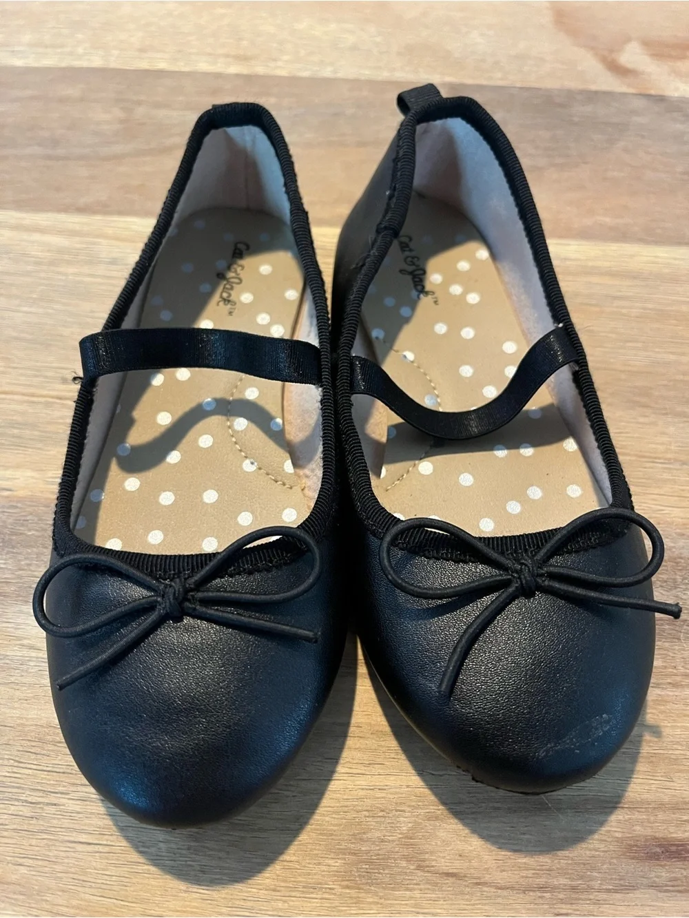 Cat & Jack Black Girls' Mary Jane Ballet Flats with Bow